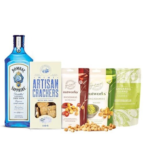Gin & Gourmet Snack Gift Hamper: Exotic...